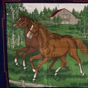 Horse pillow panels quilting blocks